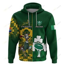 South Africa And Ireland Rugby Shirt 2023 World Cup Springboks Shamrocks Togethe