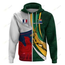 South Africa and France Rugby Polo Shirt Springbok With Le XV de France 2023 World Cup