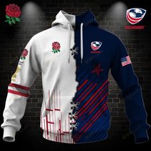 Personalized RUGBY Jersey Mix 2 Teams HALF and HALF Style | Hoodie, T Shirt, Zip Hoodie, Sweatshirt