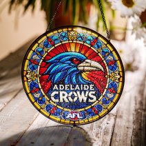 Adelaide Football Club Stained Glass Suncatcher for Window Hanging