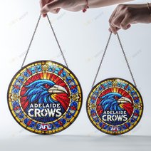 Adelaide Football Club Stained Glass Suncatcher for Window Hanging