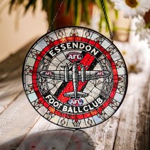 Essendon Football Club Stained Glass Suncatcher for Window Hanging