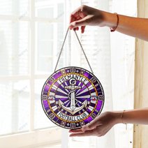 Fremantle Football Club Stained Glass Suncatcher for Window Hanging