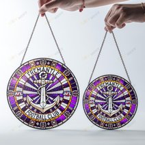 Fremantle Football Club Stained Glass Suncatcher for Window Hanging