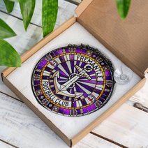 Fremantle Football Club Stained Glass Suncatcher for Window Hanging