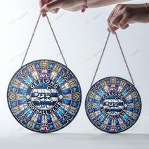 Geelong Football Club Stained Glass Suncatcher for Window Hanging