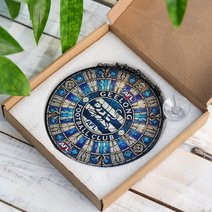 Geelong Football Club Stained Glass Suncatcher for Window Hanging