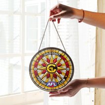 Gold Coast Football Club Stained Glass Suncatcher for Window Hanging