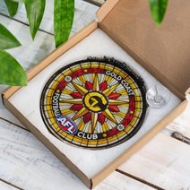 Gold Coast Football Club Stained Glass Suncatcher for Window Hanging