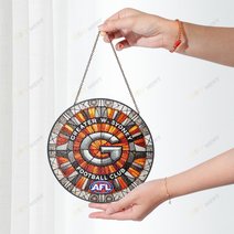 The Greater Western Sydney Football Club Stained Glass Suncatcher for Window Hanging