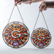 The Greater Western Sydney Football Club Stained Glass Suncatcher for Window Hanging
