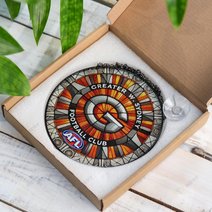 The Greater Western Sydney Football Club Stained Glass Suncatcher for Window Hanging
