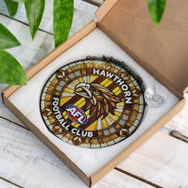 Hawthorn Football Club Stained Glass Suncatcher for Window Hanging
