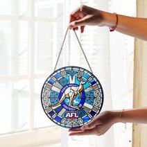 North Melbourne Football Club Stained Glass Suncatcher for Window Hanging