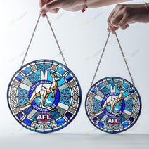 North Melbourne Football Club Stained Glass Suncatcher for Window Hanging