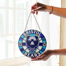 Bristol Bears Stained Glass Suncatcher for Window Hanging