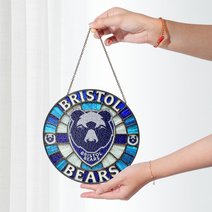 Bristol Bears Stained Glass Suncatcher for Window Hanging