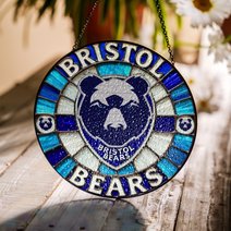 Bristol Bears Stained Glass Suncatcher for Window Hanging