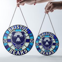Bristol Bears Stained Glass Suncatcher for Window Hanging
