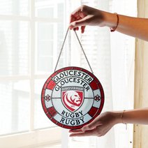 Gloucester Rugby Stained Glass Suncatcher for Window Hanging