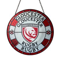 Gloucester Rugby Stained Glass Suncatcher for Window Hanging