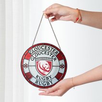 Gloucester Rugby Stained Glass Suncatcher for Window Hanging