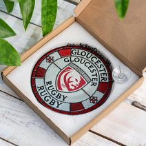 Gloucester Rugby Stained Glass Suncatcher for Window Hanging