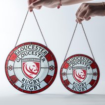 Gloucester Rugby Stained Glass Suncatcher for Window Hanging