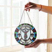 Harlequins Stained Glass Suncatcher for Window Hanging