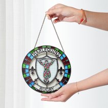 Harlequins Stained Glass Suncatcher for Window Hanging