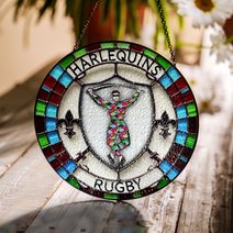 Harlequins Stained Glass Suncatcher for Window Hanging