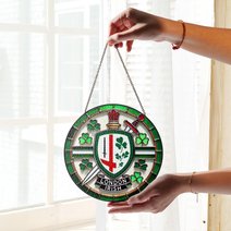 London Irish Stained Glass Suncatcher for Window Hanging