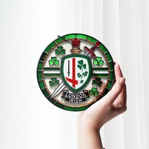 London Irish Stained Glass Suncatcher for Window Hanging