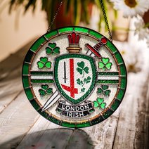 London Irish Stained Glass Suncatcher for Window Hanging