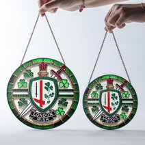 London Irish Stained Glass Suncatcher for Window Hanging