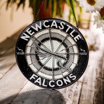 Newcastle Falcons Stained Glass Suncatcher for Window Hanging