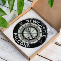 Newcastle Falcons Stained Glass Suncatcher for Window Hanging
