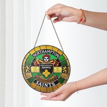 Northampton Saints Stained Glass Suncatcher for Window Hanging