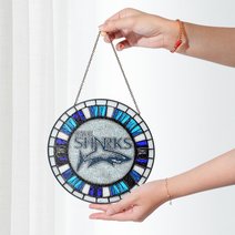 Sale Sharks Stained Glass Suncatcher for Window Hanging