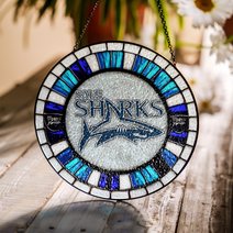 Sale Sharks Stained Glass Suncatcher for Window Hanging