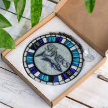 Sale Sharks Stained Glass Suncatcher for Window Hanging