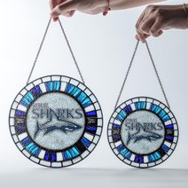 Sale Sharks Stained Glass Suncatcher for Window Hanging