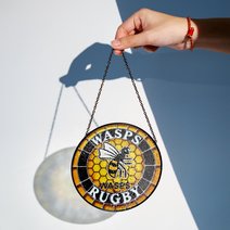 Wasps RFC Stained Glass Suncatcher for Window Hanging