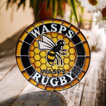 Wasps RFC Stained Glass Suncatcher for Window Hanging