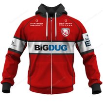Gloucester Rugby Gallagher Premiership Home Jersey Style Shirts