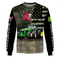Tampa Bay Buccaneers x John Deere Hoodie | Funny Green Character Premium Hoodie
