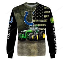 Indianapolis Colts x John Deere Hoodie | Funny Green Character Premium Hoodie