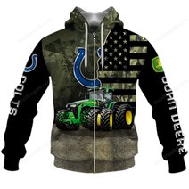 Indianapolis Colts x John Deere Hoodie | Funny Green Character Premium Hoodie