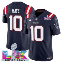 Men's New England Patriots Super Bowl LX Vapor Navy Limited Jersey - All Stitched