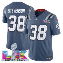 Men's New England Patriots Super Bowl LX Vapor Storm Blue Limited Jersey - All Stitched